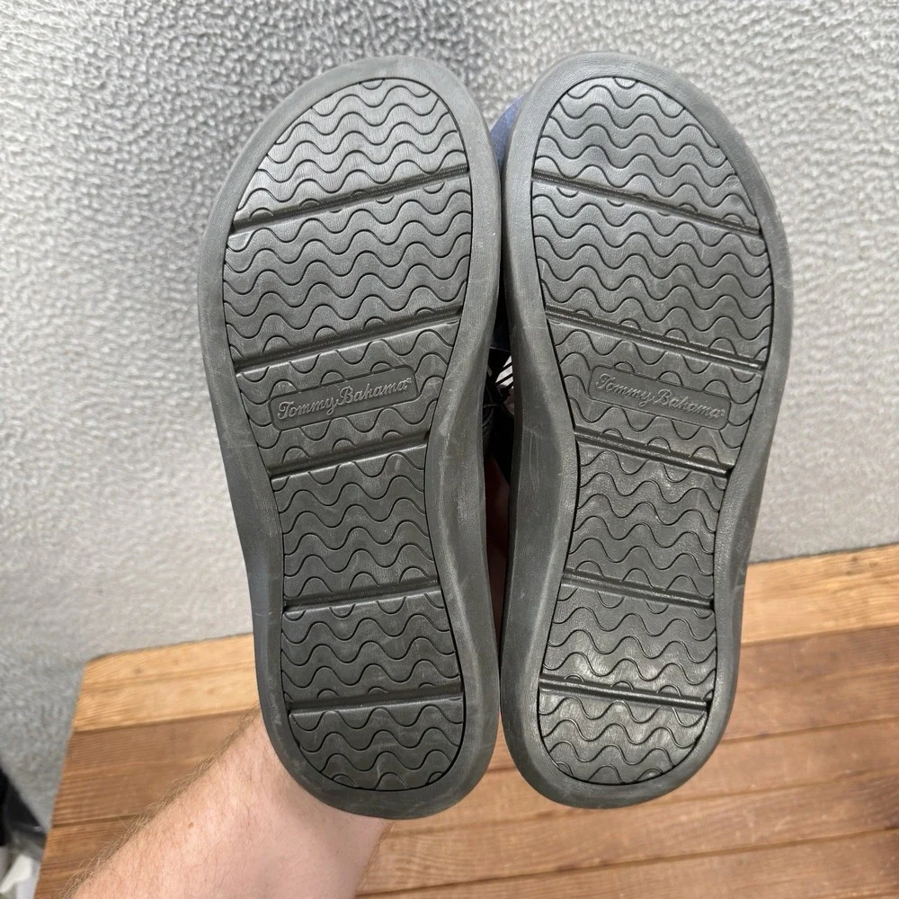 Tommy Bahama Sandals Mens 12 Black TBF Coast Flip Flops Beach Summer Casual NEW